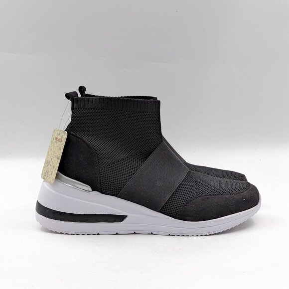 Mudd Women Georgina Knit Sock platform Black sneakers sz 8.5 - Picture 9 of 10